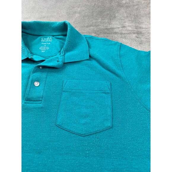 Croft & Barrow Extra Soft Mens MediumTeal Polo Shirt Comfort Golf Polo - Picture 7 of 11